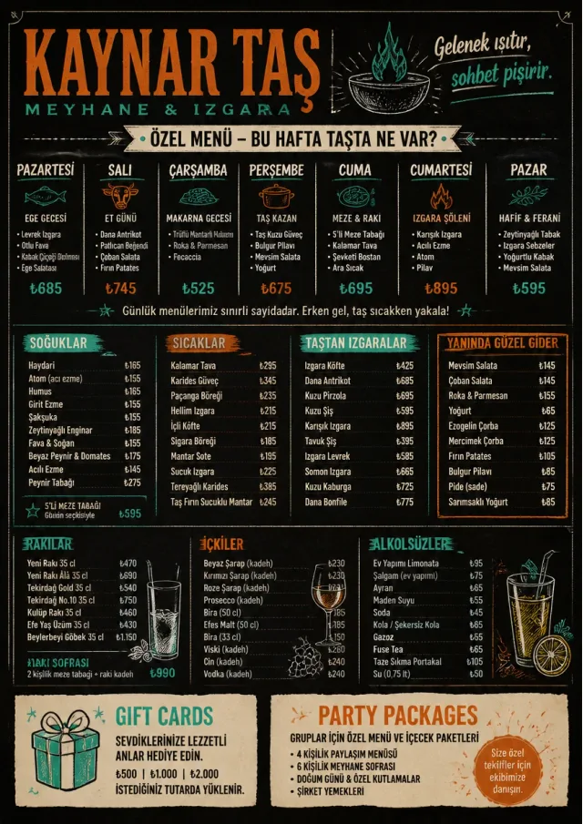 Chalkboard Specials Week holiday-menu menu template preview