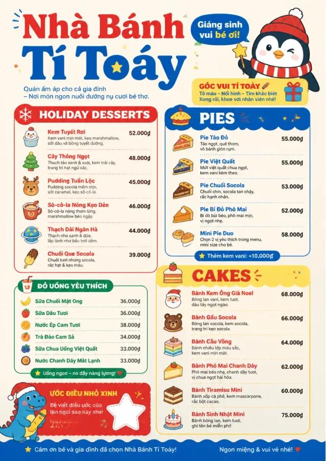 Kids Playful holiday-menu menu template preview