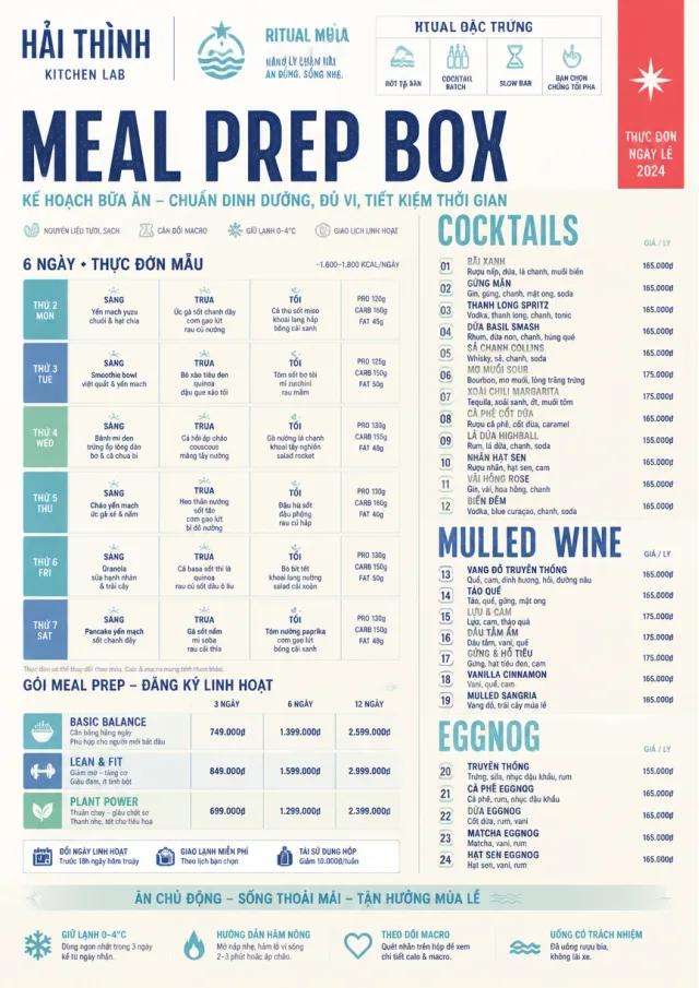 Meal Prep Box holiday-menu menu template preview