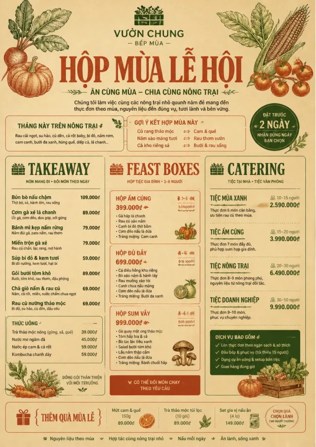 Seasonal Farm Box holiday-menu menu template preview
