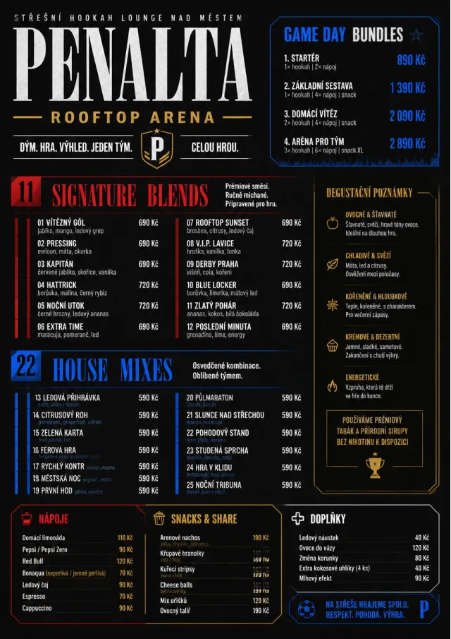 Sports Arena Energy hookah-menu menu template preview