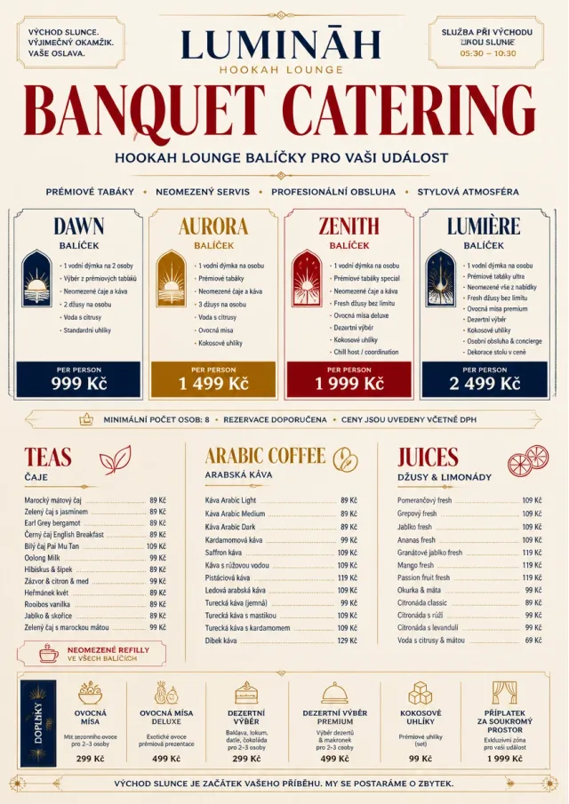 Banquet Catering hookah-menu menu template preview
