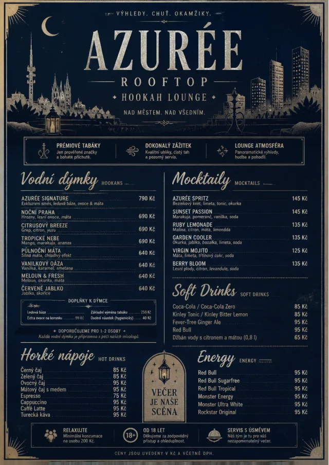 Rooftop Skyline hookah-menu menu template preview