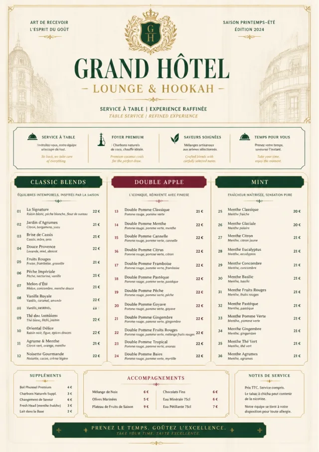Grand Hotel Classic hookah-menu menu template preview