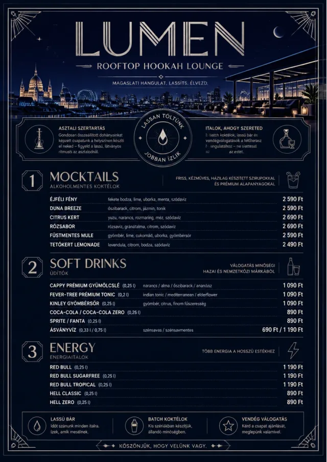 Rooftop Skyline hookah-menu menu template preview