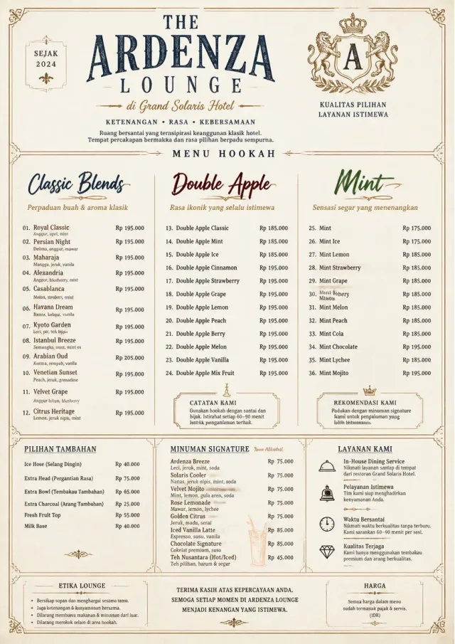 Grand Hotel Classic hookah-menu menu template preview