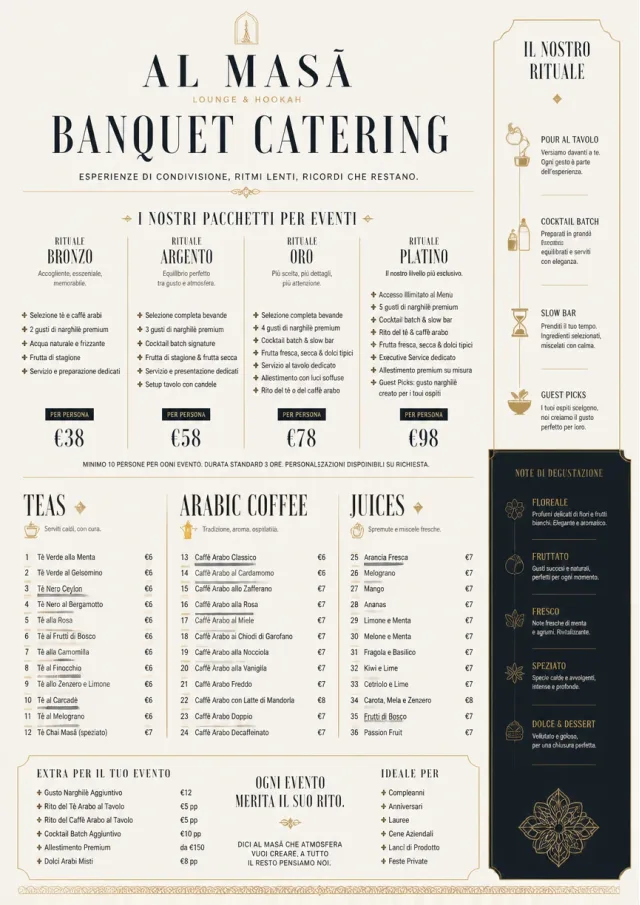 Banquet Catering hookah-menu menu template preview
