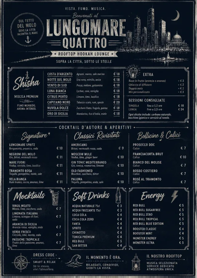 Rooftop Skyline hookah-menu menu template preview