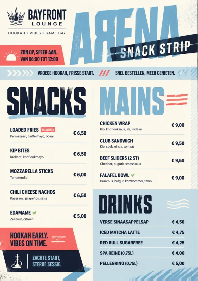 Arena Snack Strip hookah-menu menu template preview