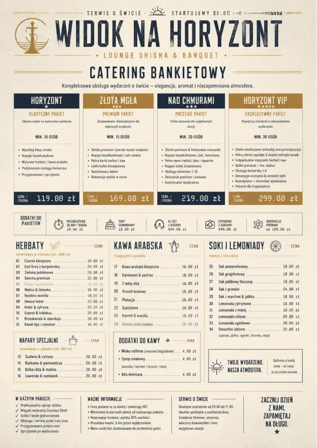 Banquet Catering hookah-menu menu template preview
