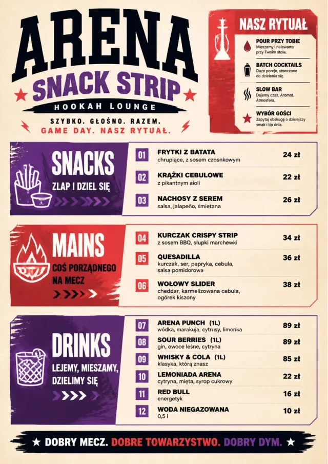 Arena Snack Strip hookah-menu menu template preview