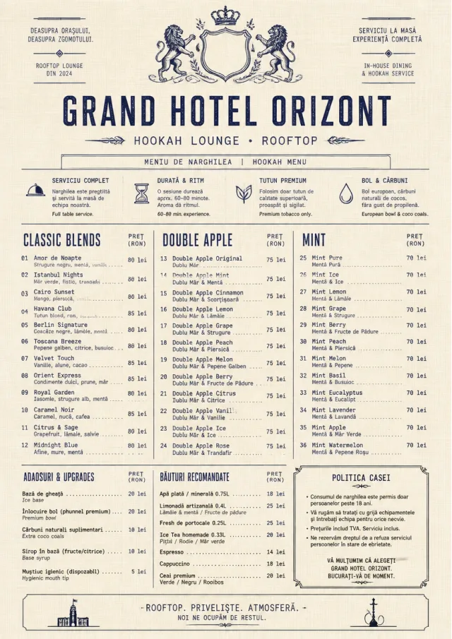 Grand Hotel Classic hookah-menu menu template preview