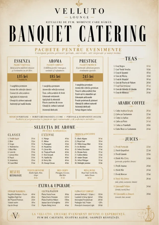 Banquet Catering hookah-menu menu template preview
