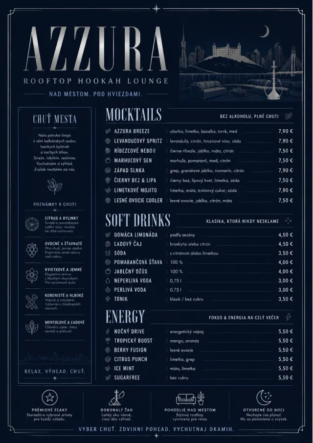 Rooftop Skyline hookah-menu menu template preview