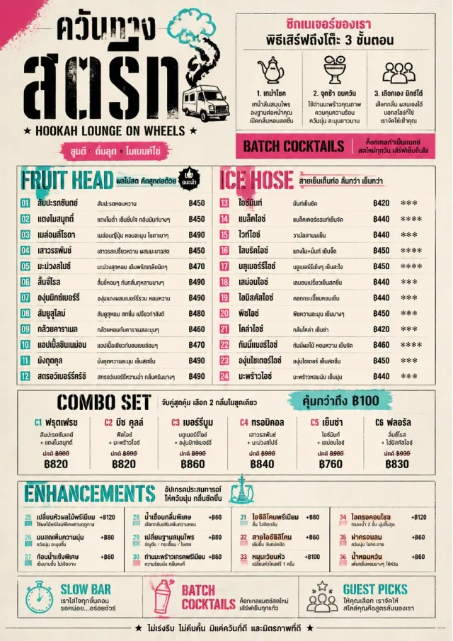 Food Truck Bold hookah-menu menu template preview