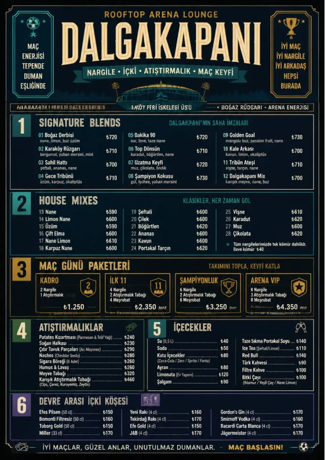 Sports Arena Energy hookah-menu menu template preview