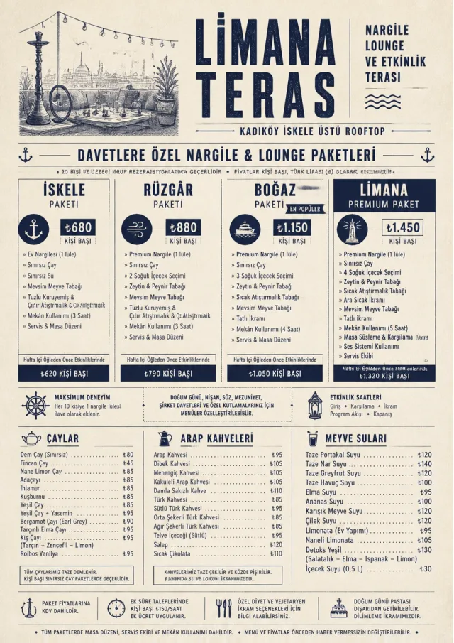 Banquet Catering hookah-menu menu template preview