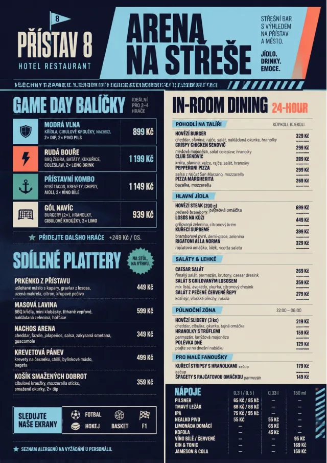 hotel sports arena energy hotel-menu menu template preview