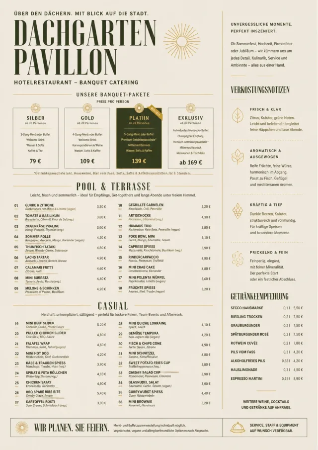 Banquet Catering hotel-menu menu template preview