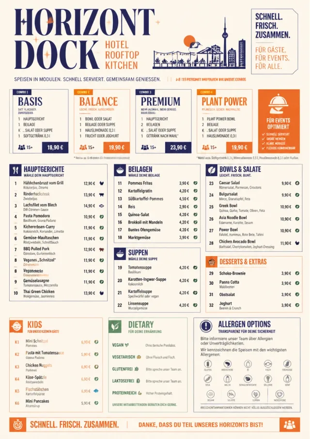 Convention Quick hotel-menu menu template preview