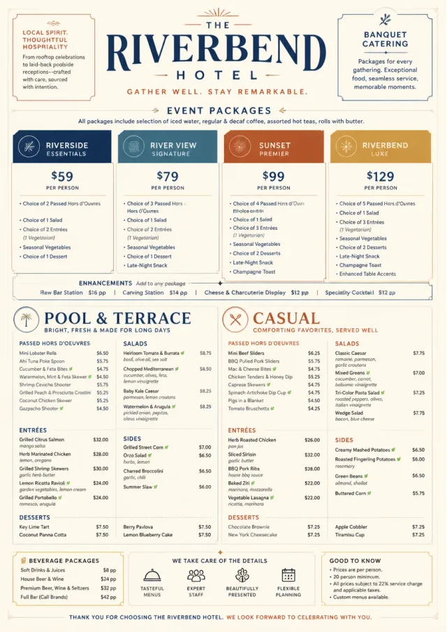 Banquet Catering hotel-menu menu template preview