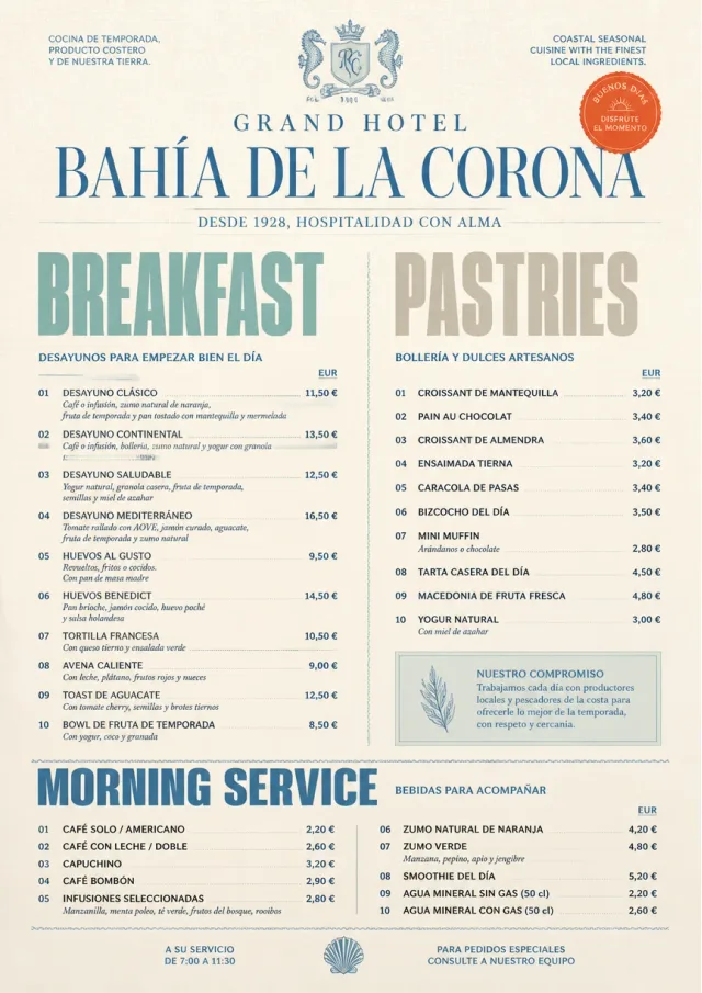 Grand Hotel Classic hotel-menu menu template preview