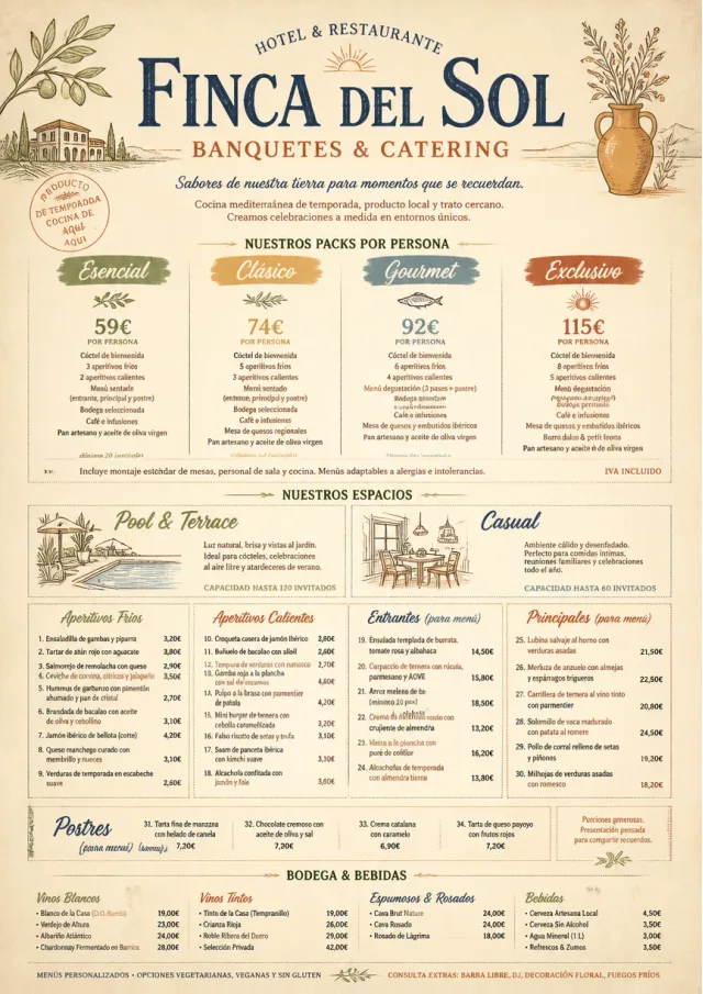 Banquet Catering hotel-menu menu template preview