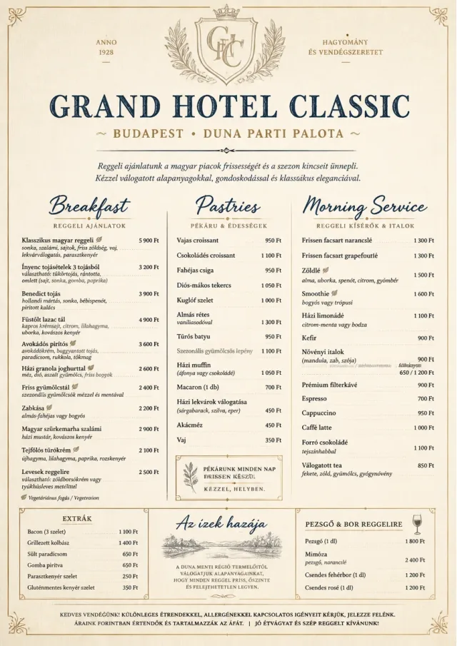 Grand Hotel Classic hotel-menu menu template preview