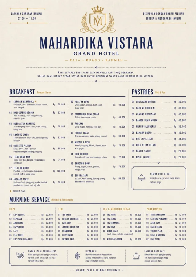 hotel grand hotel classic hotel-menu menu template preview