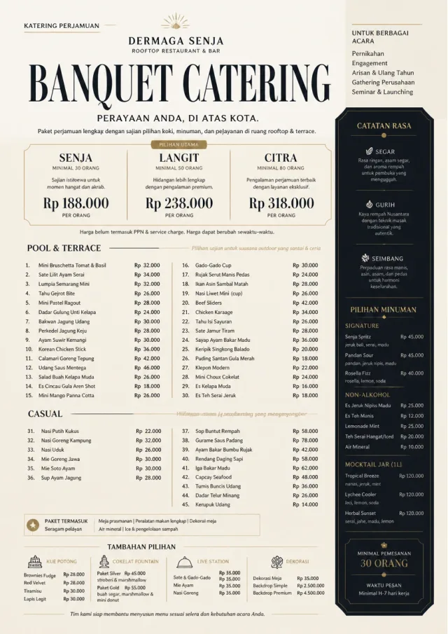 hotel banquet catering hotel-menu menu template preview