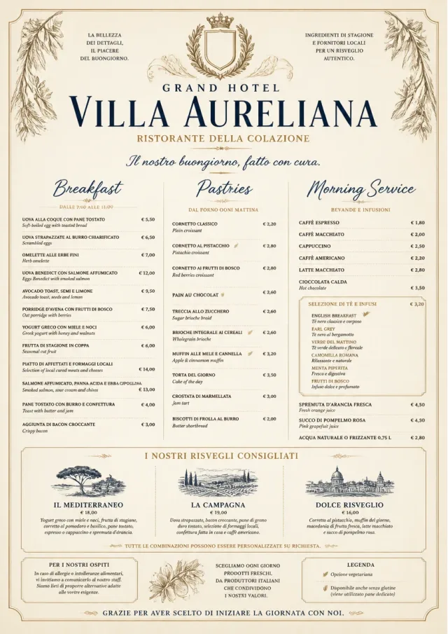 Grand Hotel Classic hotel-menu menu template preview