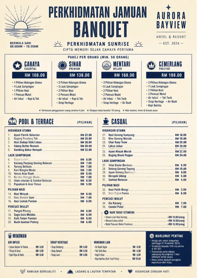 Banquet Catering hotel-menu menu template preview