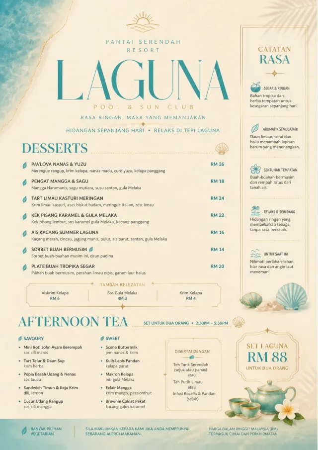 Resort Poolside hotel-menu menu template preview