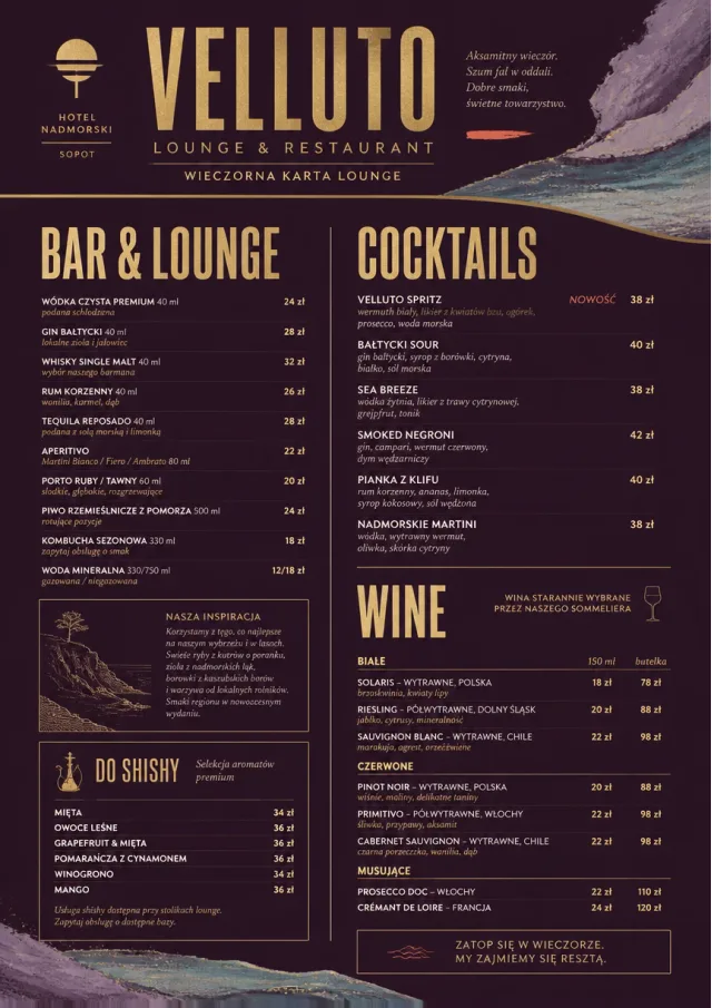 hotel lounge velvet hotel-menu menu template preview