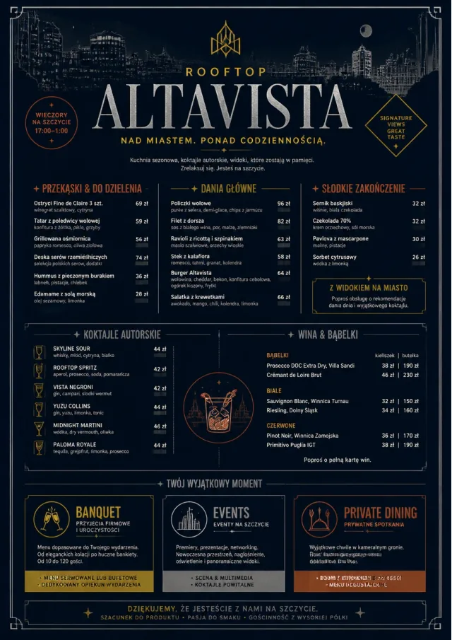 Rooftop Skyline hotel-menu menu template preview