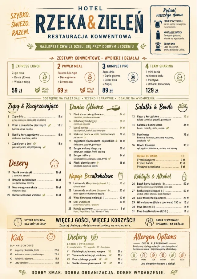 hotel convention quick hotel-menu menu template preview