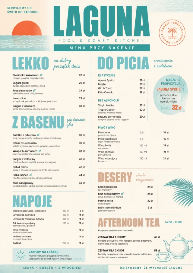 Resort Poolside hotel-menu menu template preview