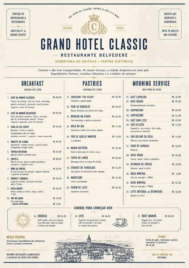 Grand Hotel Classic hotel-menu menu template preview