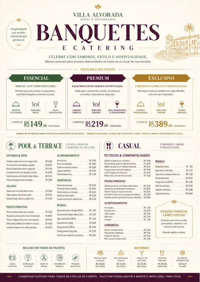 Banquet Catering hotel-menu menu template preview