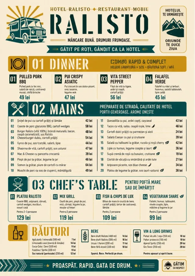 Food Truck Bold hotel-menu menu template preview