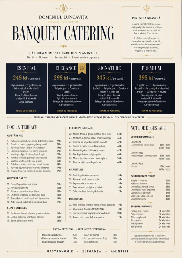 hotel banquet catering hotel-menu menu template preview