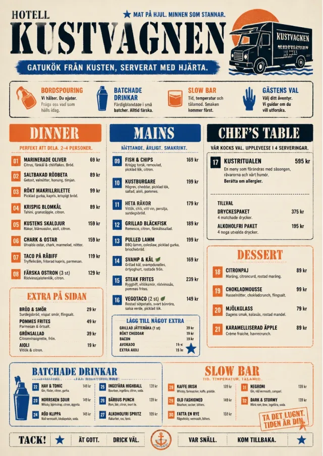 Food Truck Bold hotel-menu menu template preview