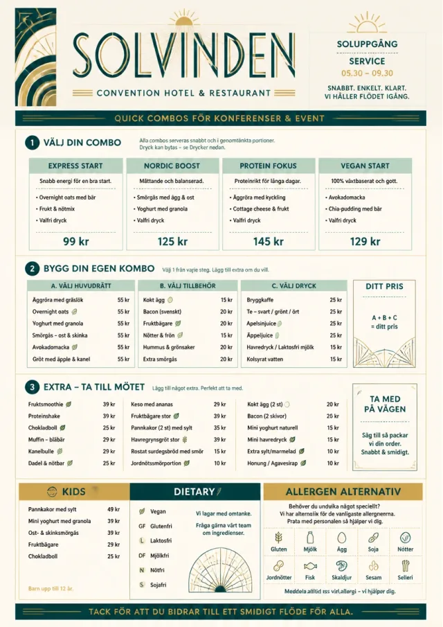 hotel convention quick hotel-menu menu template preview
