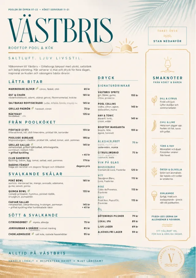 Resort Poolside hotel-menu menu template preview