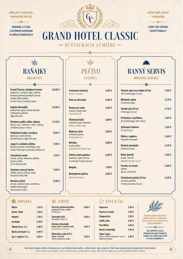 Grand Hotel Classic hotel-menu menu template preview