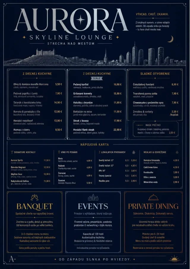 Rooftop Skyline hotel-menu menu template preview