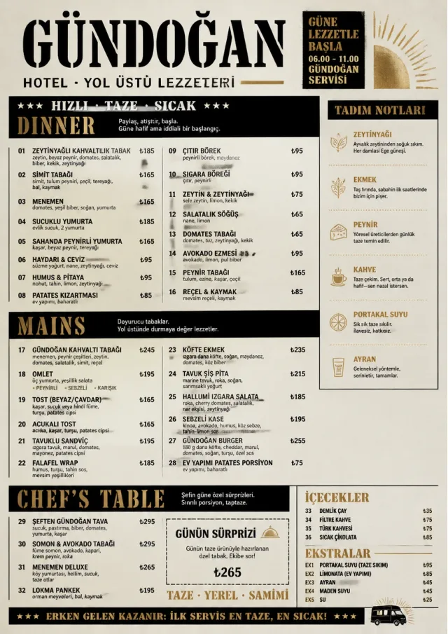 Food Truck Bold hotel-menu menu template preview