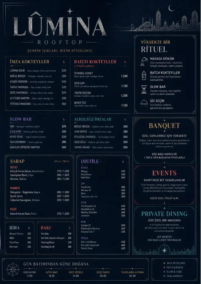 Rooftop Skyline hotel-menu menu template preview
