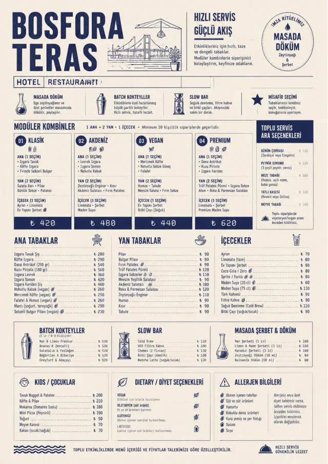 Convention Quick hotel-menu menu template preview