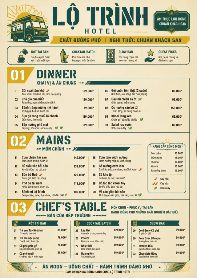 Food Truck Bold hotel-menu menu template preview